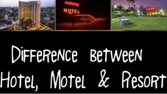 Resort hotel between difference vs
